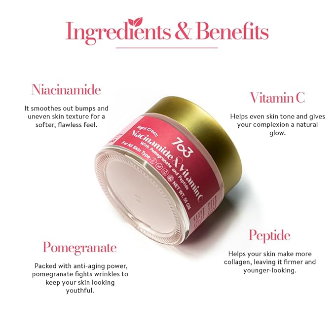 7o3 Hydrating Night Cream - Lightweight Moisturizer for Dry to Very Dry Skin - 50 Ml