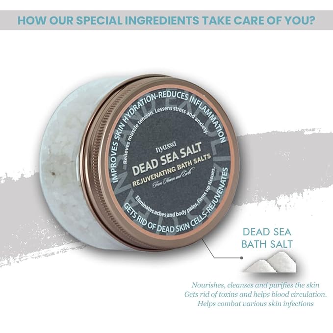 Nyassa Dead Sea Bath Salt for Men & Women - 220 Gms