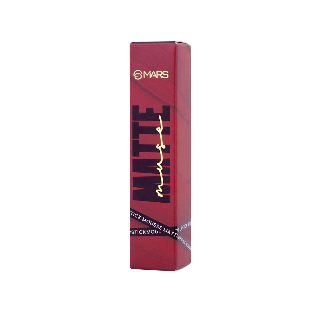 MARS Matte Muse Mousse Lipstick (3ml) (06-FASHION INSTA) with Doe-Foot Applicator | Highly Pigmented | Smooth Texture | Hydrating Formula | Blurry Lips Effect