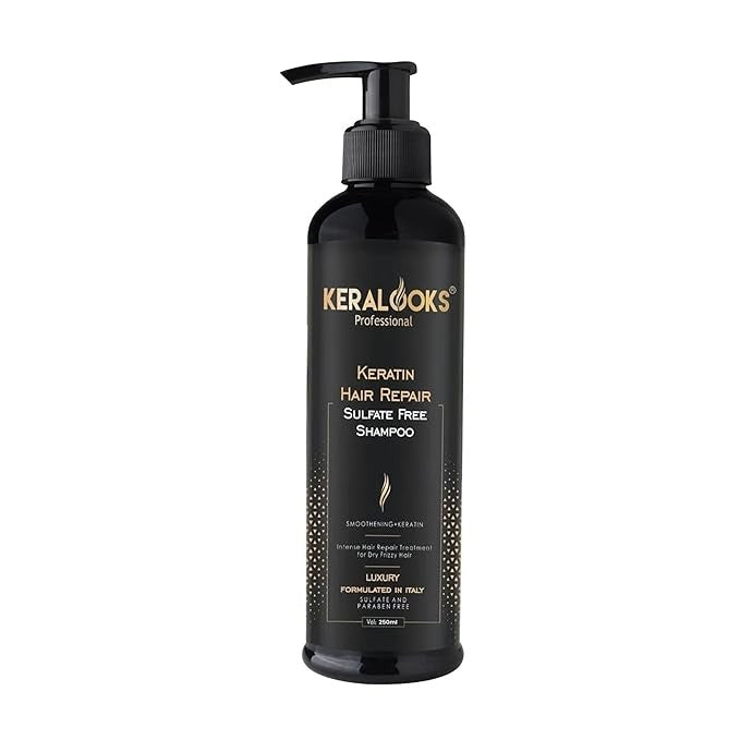 Keralooks Professional Keratin Hair Repair Shampoo for Dry and Frizzy Hair - 250 ml