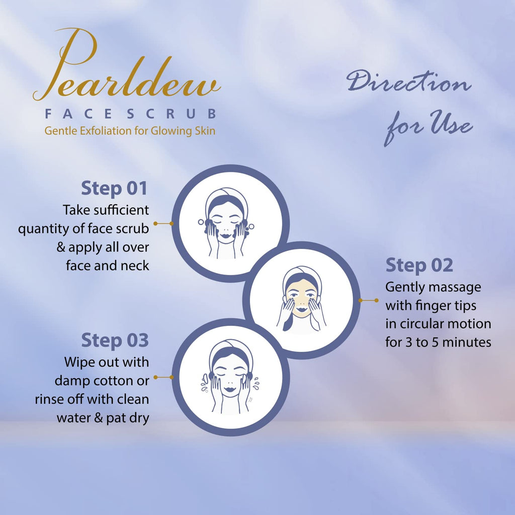 Pearldew Face Scrub Tan Removal Exfoliating Scrub - 100 Gms | Pack of 4