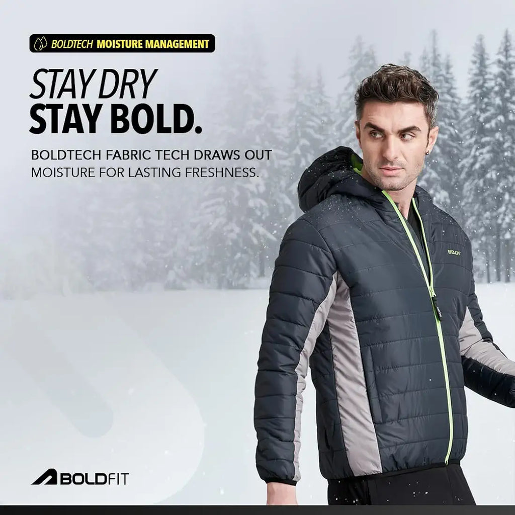 Boldfit jackets for Men Stylish Latest Puffer winter Jacket