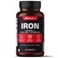 Boldfit Iron Supplement for Women & Men Iron Bisglycinate with Vitamin C Folic Acid & Vitamin B12 Gentle on Stomach,Non-Constipating Tablets - 60 Count