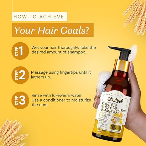 Atulya Keratin & Wheat Protein Shampoo - 300 ml