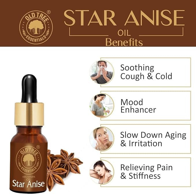 Old Tree Star Anise Essential Oil for Face - 15 ml