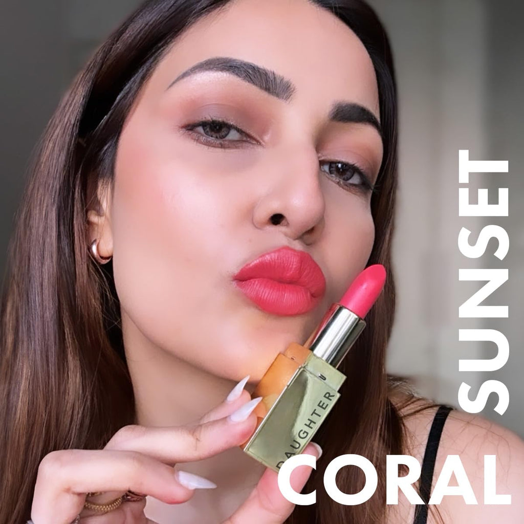 Daughter Earth 100% Vegan Natural Lipstick | Long Lasting Creamy Velvet - 4 Gms