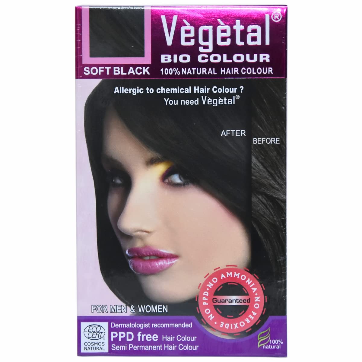 Vegetal Bio Hair Colour - Soft Black - 50 gms