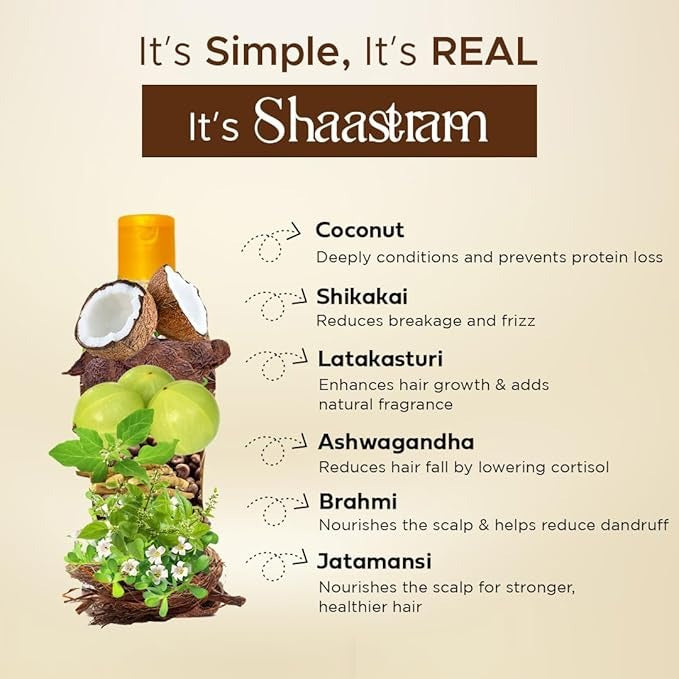 Shaastram Coconut & Shikakai Herbal Oil - 180 ml