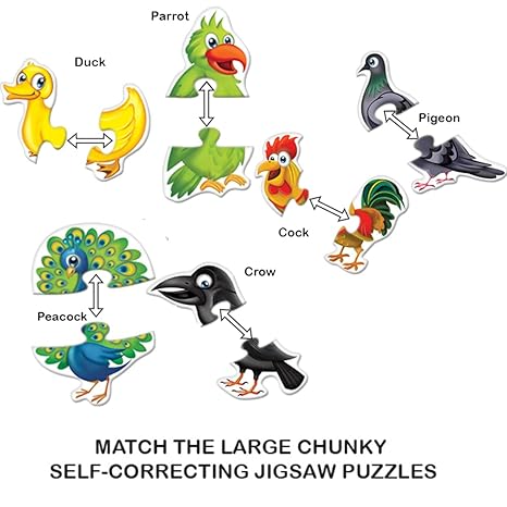 Toykraftt 2 Piece Puzzles For Kids Age Of 2-3 Years For Boys Girls Educational Toys