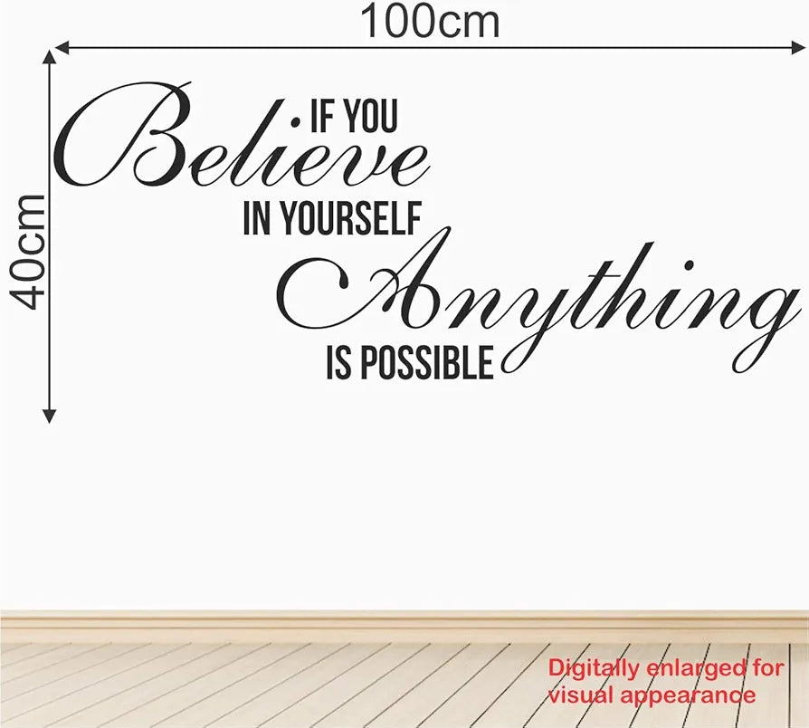 StickMe Anything is Possible Office Inspirational Quotes Wall Sticker -SM773