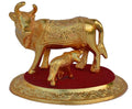 Ecraftindia Golden Cow With Calf Statue