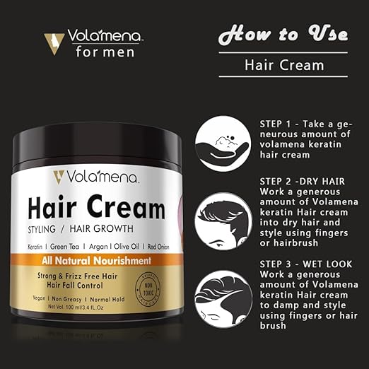 Volamena Onion & Argan Oil Hair Cream for Hair Growth - 120 ml