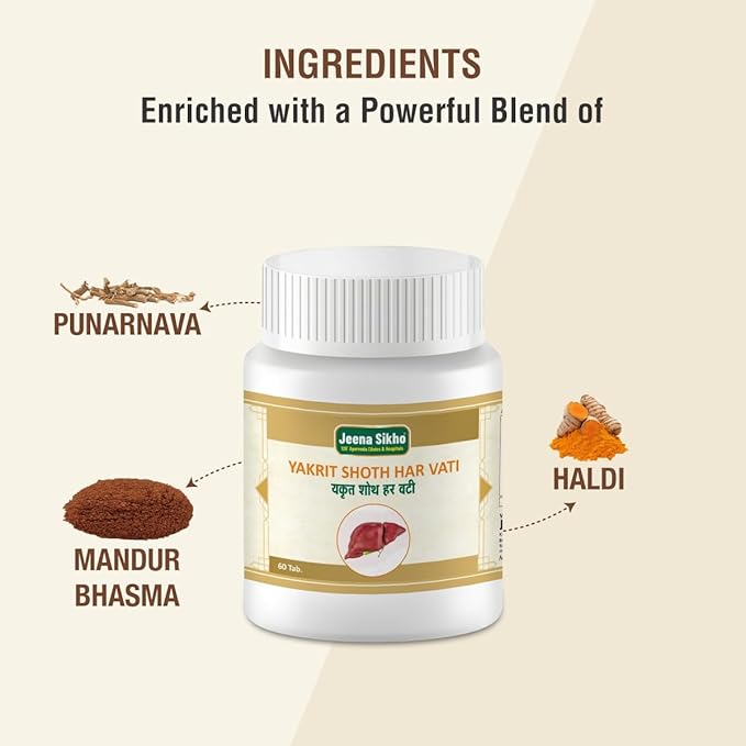 Jeena Sikho Yakrit Shoth Har Vati/ Liver Care Tablets - 60 Tablets