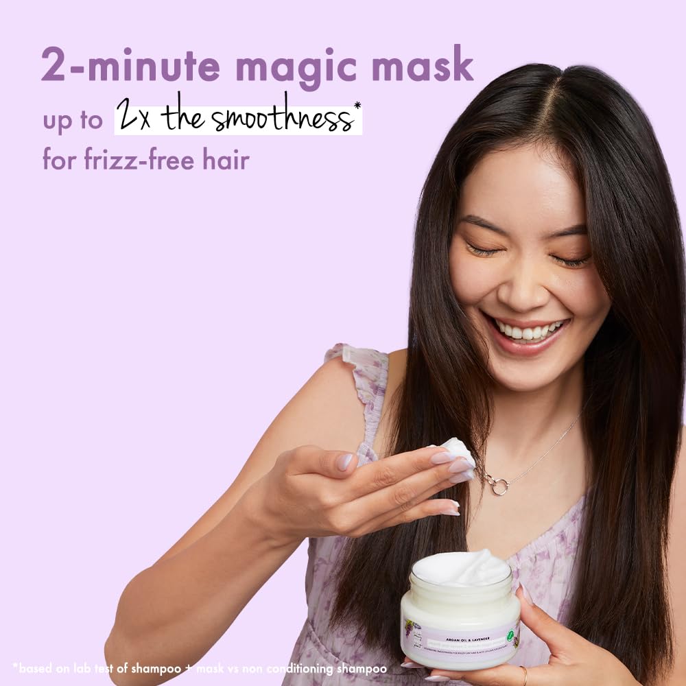 Love Beauty & Planet Argan Oil & Lavender Magic Mask for Smooth Frizz Free Hair|No Sulfates,No Paraben|100ml