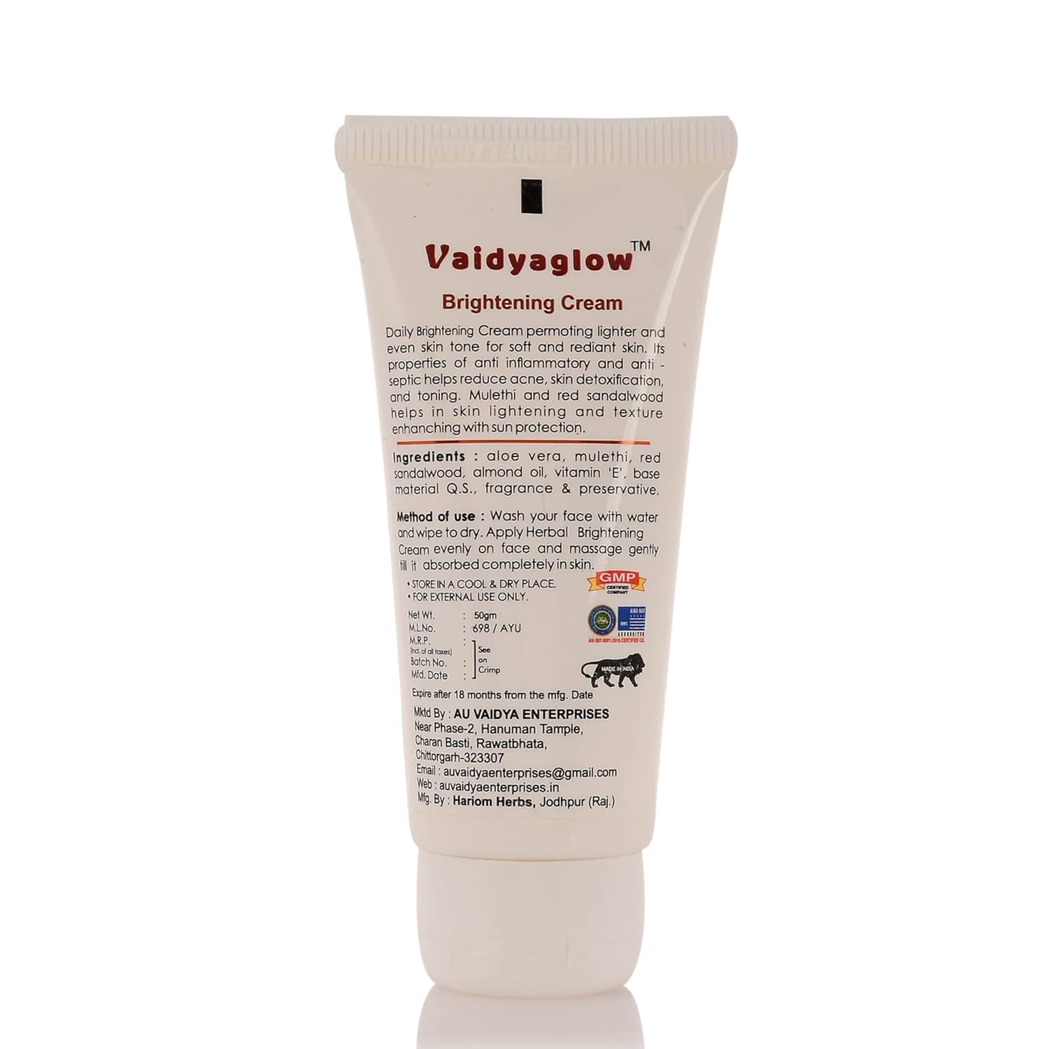 Vaidya Glow Daily Brightening Cream With Spf-30 (50Gm)
