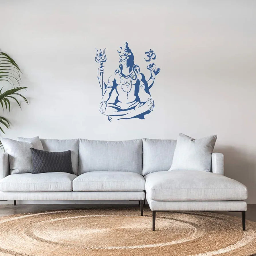 Rangoli Large Shiv Self Adhesive Wall Sticker Size 50x50 cm Vinyl Sticker