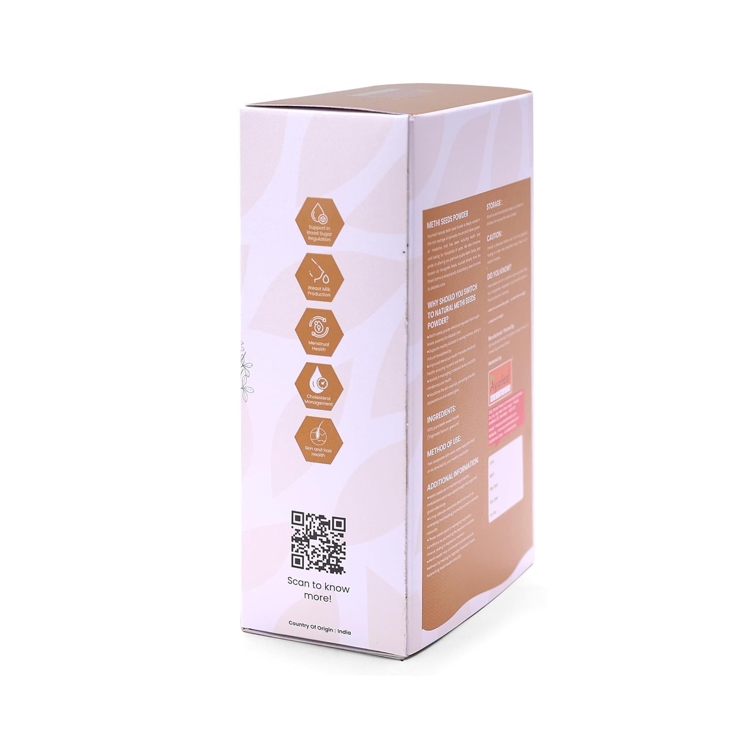 Ayurleaf Methi Powder Fenugreek Powder - 200 Gms