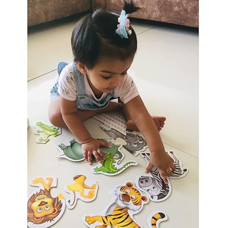 Toykraftt 2 Piece Puzzles For Kids Age Of 2-3 Years Educational Toys My First Jungle Animal