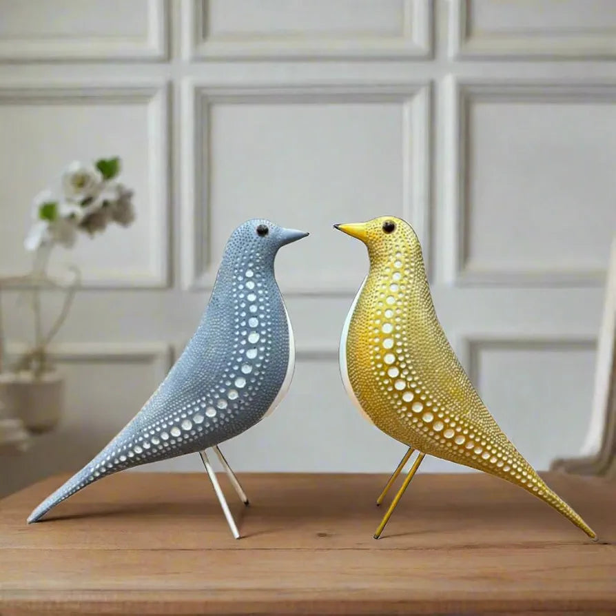 Alila Love Birds Statue Idols Figurine showpiece for Home Decor Living Room Bedroom Set of 2 10 inches