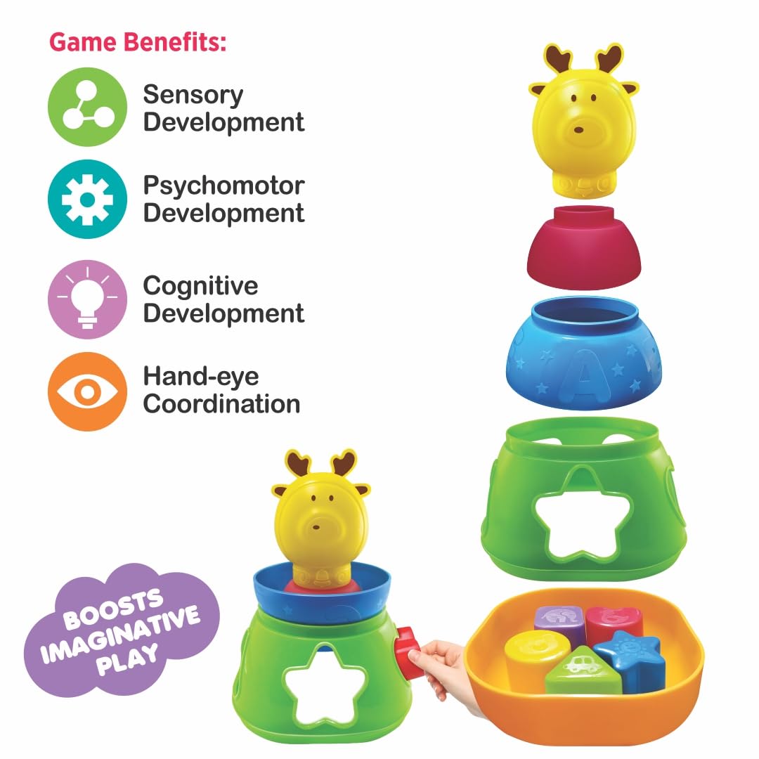 Toymate Smart Stackers 2-in-1 Toddler Learning Toy
