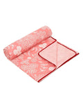 Cortina Ultra-Soft Microfiber Reversible 120 GSM Abstract Single AC Blanket Quilt Dohar | Pink