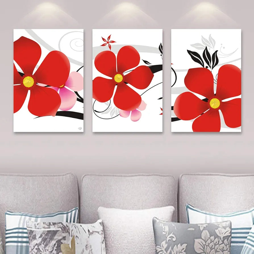 Rangoli MDF 3 Pcs Wall Poster 12x18 Inch Decorative Wall Art P-4 Design-12