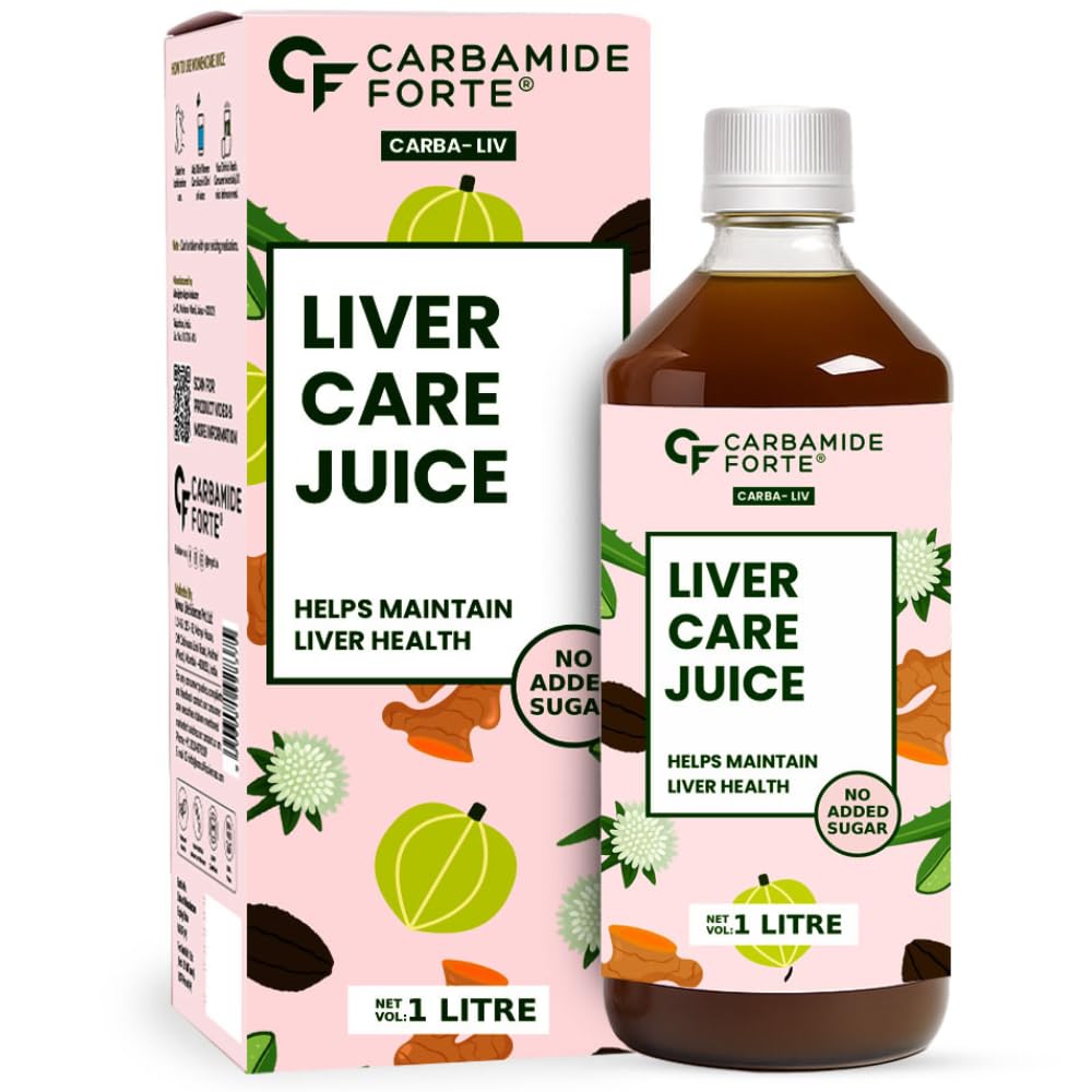 Carbamide Forte Ayurvedic Liver Care Juice - 1L | Herbal Liver Detox Supplement | Antioxidant-Rich Formula with 15 Ayurvedic Herbs | No Added Sugar & Artificial Colour