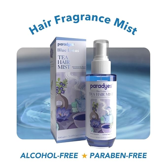 Paradyes Blue Lotus Tea Hair Perfume for Intense Hydration & Calming Fragrance - 100 Ml