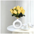 Artificial Rose Flower Bunches for Vase Premium Decorative Gift Items Set of 12