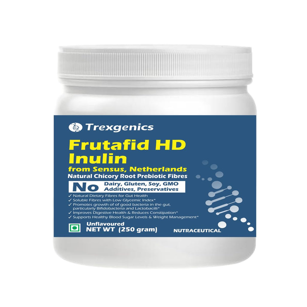 Trexgenics INULIN FRUTAFIT HD PURE POWDER From SENSUS, NETHERLANDS, Chicory root source prebiotic fibres for Gut Health (Frutafit HD Inulin (250 gram))