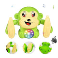 Wembley Dancing Monkey Musical Toy for Kids Baby Spinning Rolling Doll Green