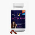 Sea Life Biotin Plus Tablets Prevent Hair Loss and Promotes Healthy Hair Growth | Glowing Skin And Longer Nails with Multivitamins & Sesbania Extract (60 Tablets Each) For Men and Women (Pack of-1)