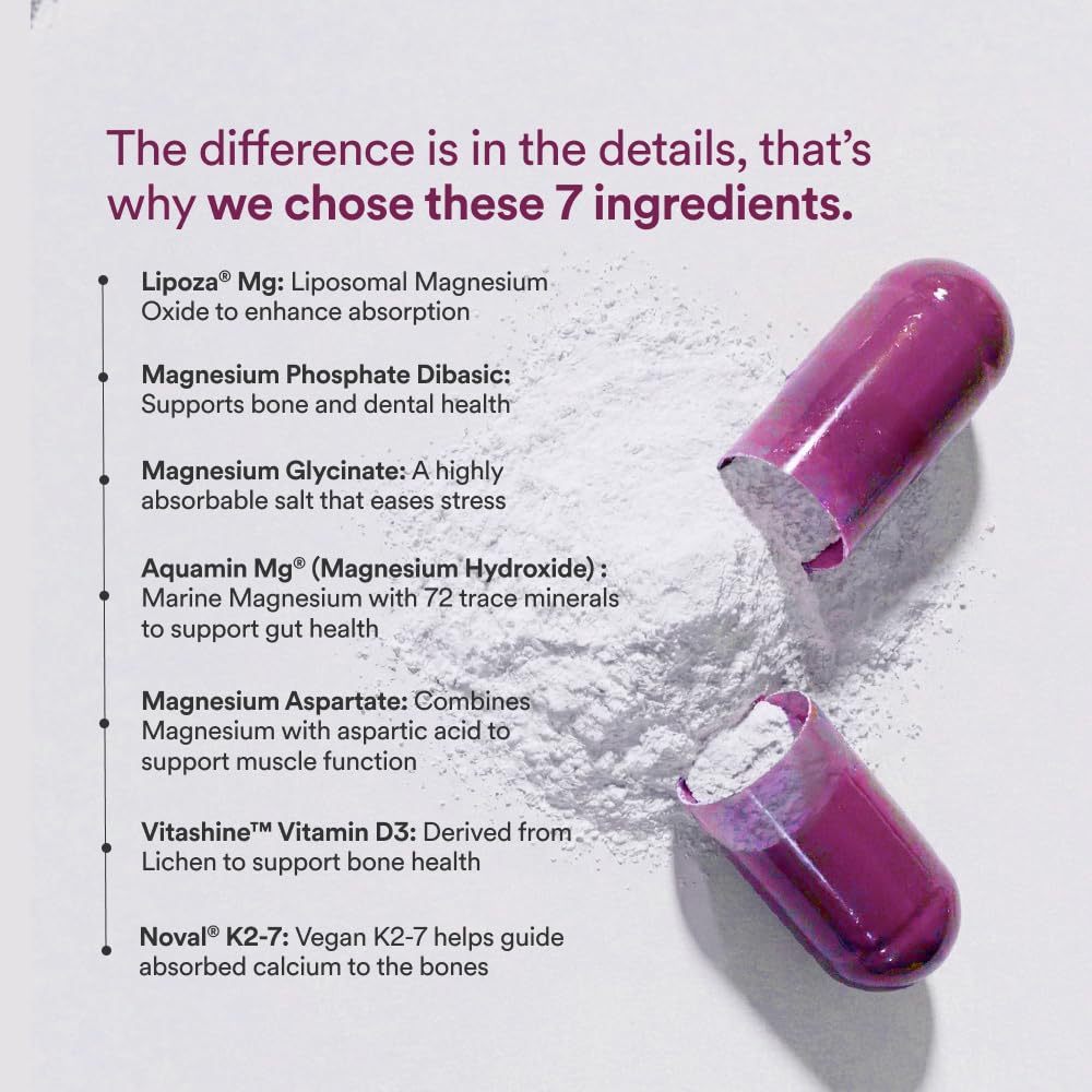 Origins Nutra 5-in-1 Magnesium + D3 + K2 for Women | 100% RDA of Magnesium, D3 & K2 | 56 Veg. Capsules | Supports Hormonal Balance & Bone Health | Relieves Migraines & Leg Cramps | GMP Certified | Pack of 1