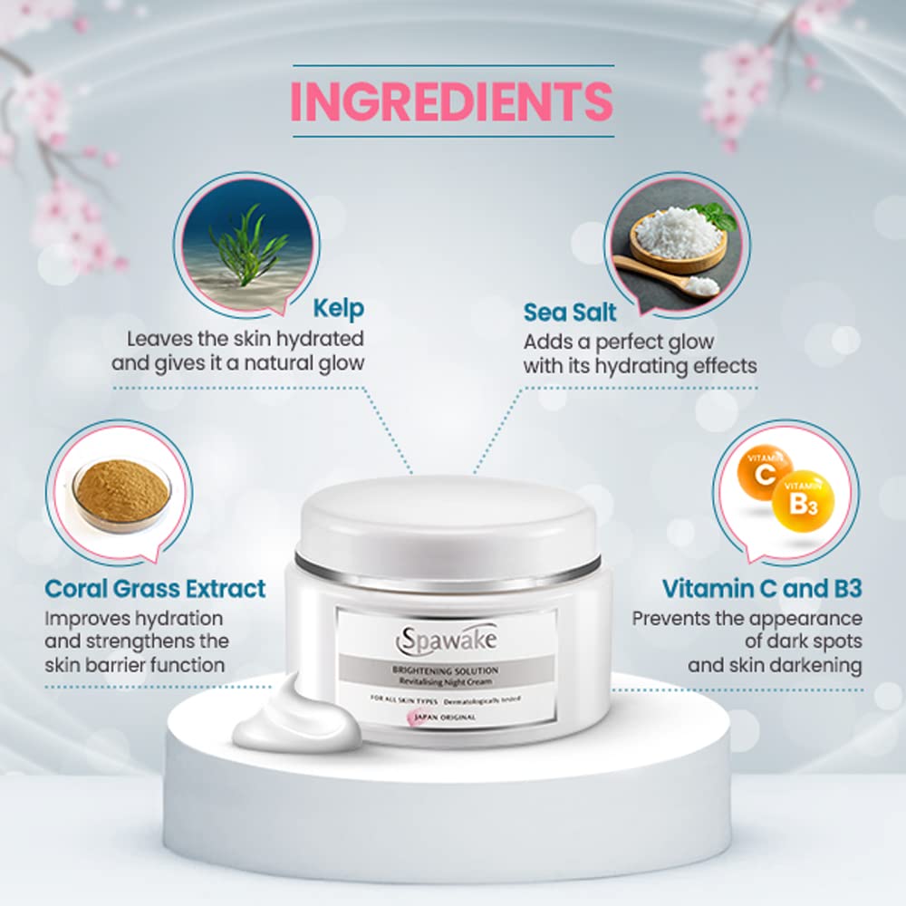 Spawake Vitamin C Night Cream Brightening Solution Revitalising - 50 gms