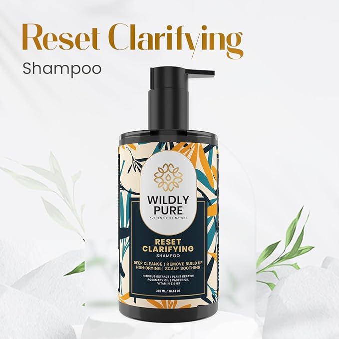 Wildly Pure Clarifying Shampoo for Hard Water & Metal Damage | Men & Women | 300 Ml | Reset