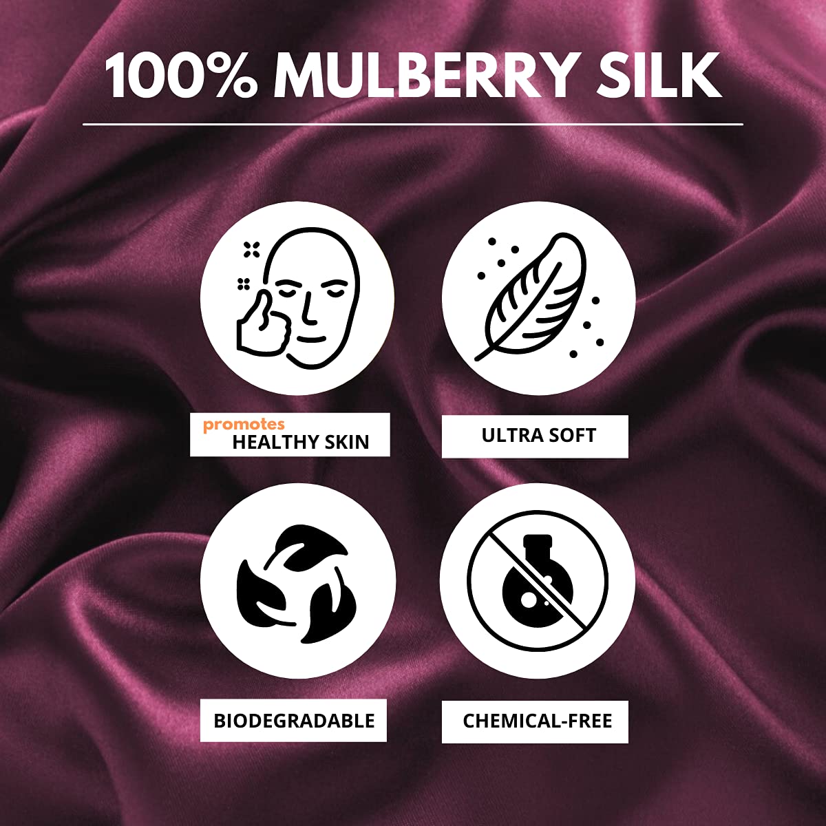 Friends Of Meditation 100% Mulberry Silk Eye Mask, Super Smooth Sleep Mask And Blind Fold (Maroon)