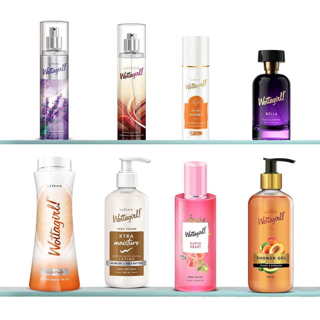 Layer'r Wottagirl Vanilla Twist Body Splash, 135ml | Long-Lasting Premium Mist Spray for Women | Dreamy Vanilla Scent | Everyday Wear | Refreshing & Skin-Friendly