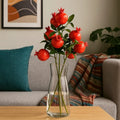 3 Pcs Pomegranate Plant Stick Elevate Your Décor with Artificial Pomegranate Branches Lifelike Tree Plants for Vase