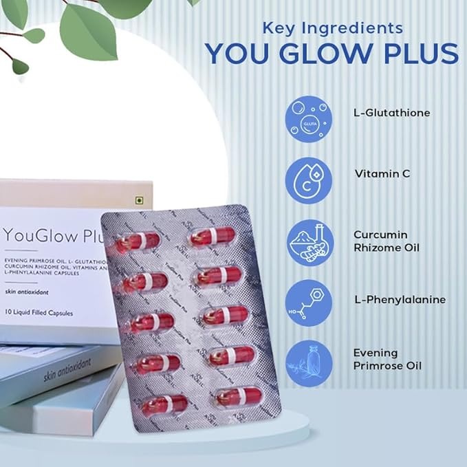 Aveil YouGlow Plus L-Glutathione Tablets - 30 Cap