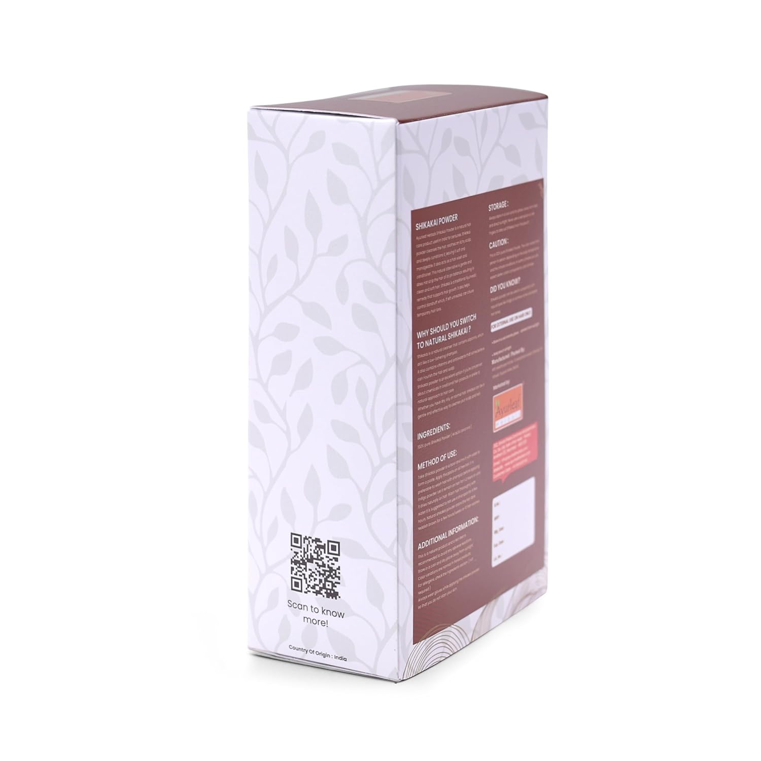 Ayurleaf Herbals Shikakai Powder | for Reduces Hair Fall & Hair Growth - 200 Gms