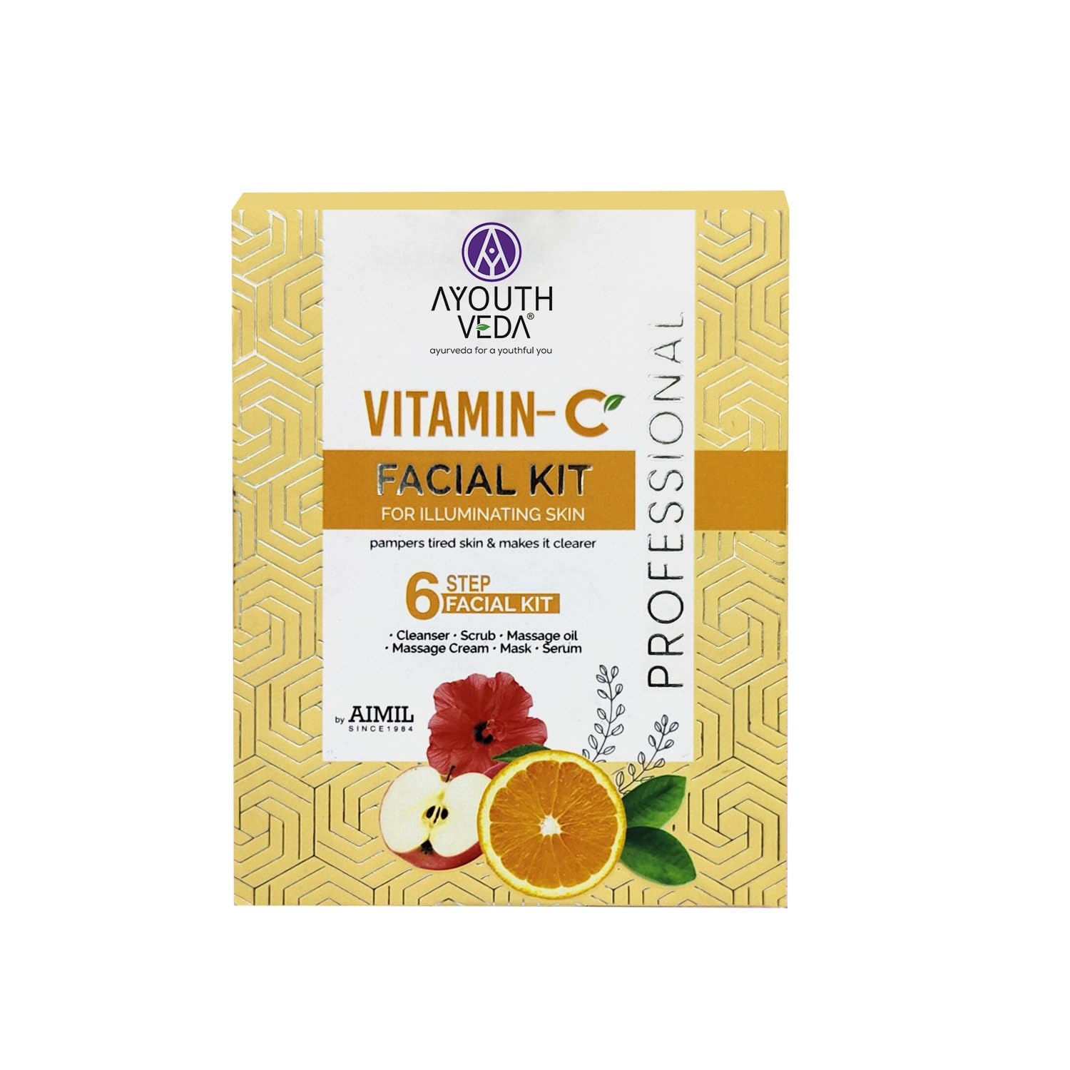 Ayouthveda Vitamin C Facial Kit, For Illuminating Skin, Vitamin C, Brightening facial kit, Skin care kit for glowing 40g Kit.