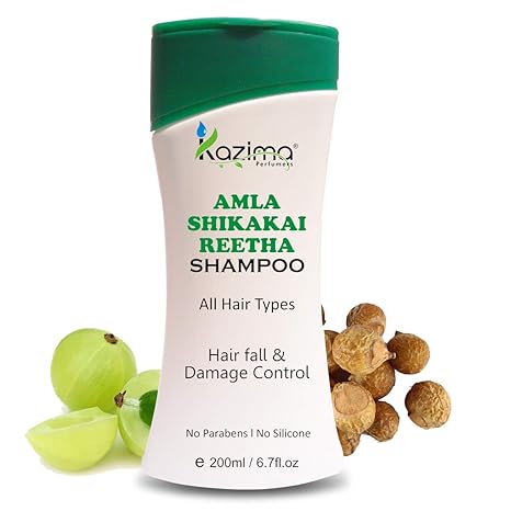Kazima Amla Shikakai Reetha Shampoo - 200 ml (Pack of 2)