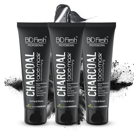 Biofresh Activated Charcoal Peel Off Mask - 75 ml each (Pack of 3)