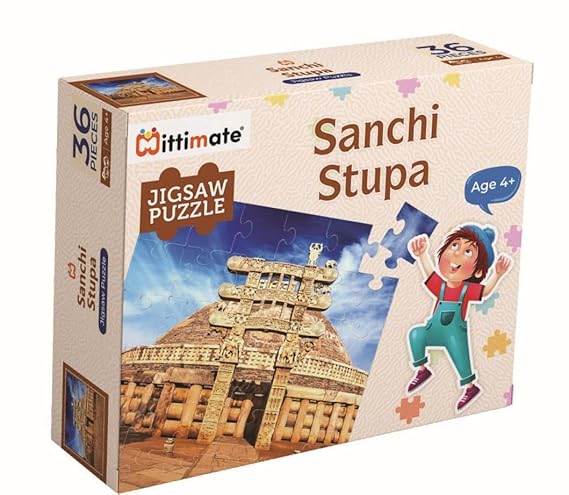 Mittimate Sanchi Stupa Jigsaw Puzzle Game for Kids Age 4 to 6 Old 36 Pieces Puzzle Toy
