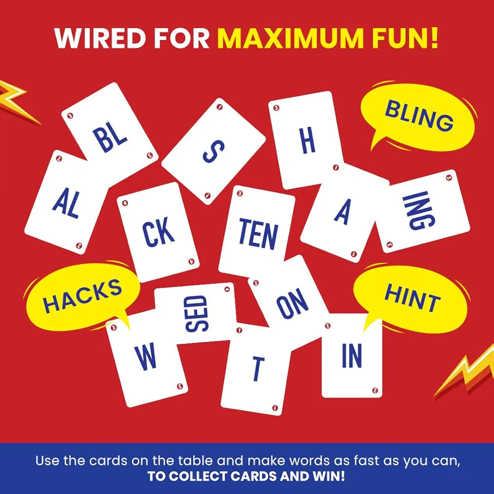 Binca Fletter Fuse Word Game, Fun Word Card Game for All, Family Game for Kids, Test Your Vocabulary, Advanced Version of Fletter, Gifts for Ages 7, 8, 9, & 10 Years