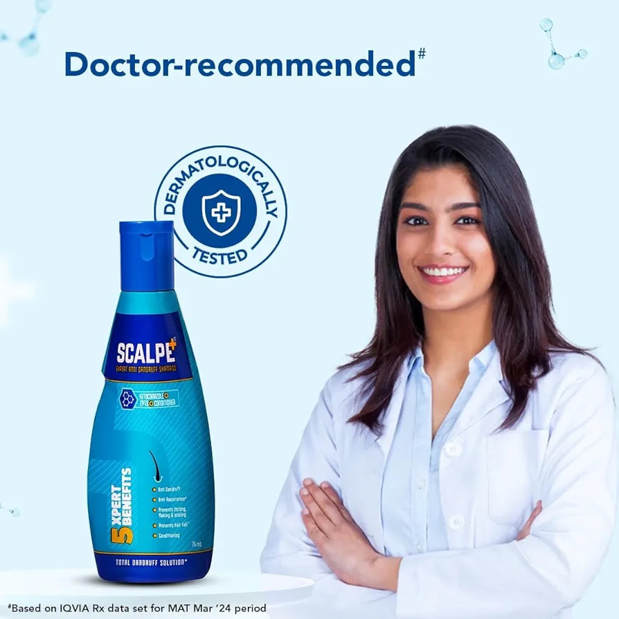 Scalpe+ Expert Anti Dandruff Shampoo for Men and Women - 150 ml