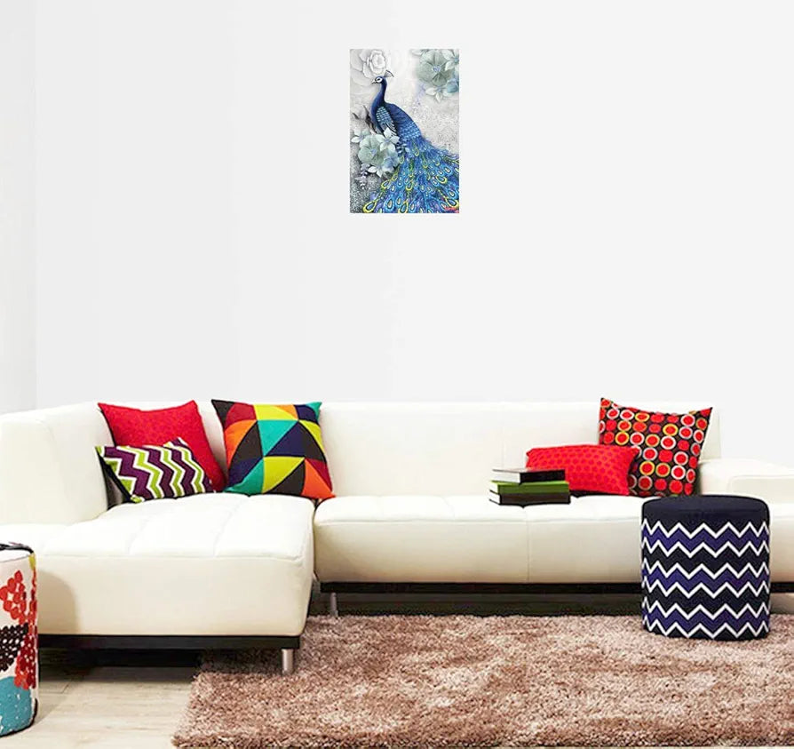 Rangoli Peacock Wall Sticker 12x18 Sheet – Elegant Self Adhesive Design-6