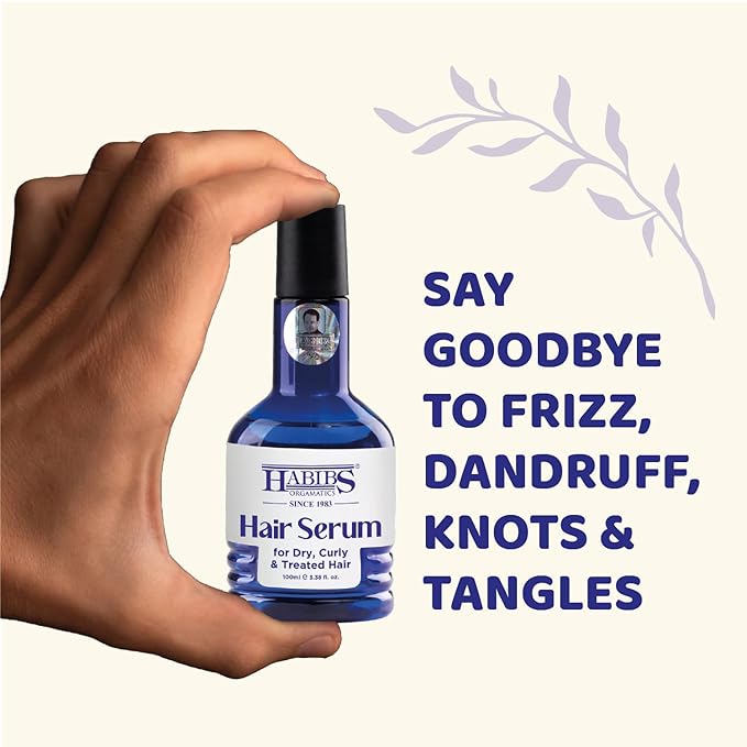 Habibs Orgamatics Hair Serum Dry Curly & Treated Hairs - 100 ml (Pack of 2)