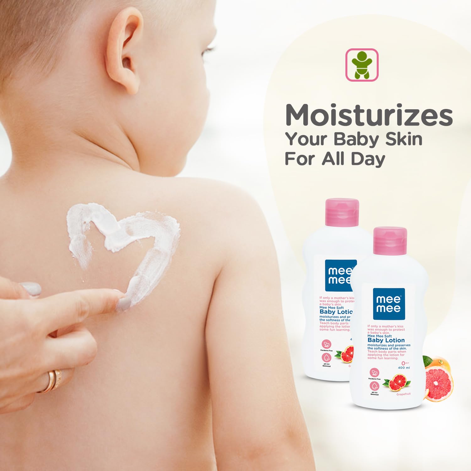 Mee Mee Soft Baby Lotion - 400 ml (Pack of 2)