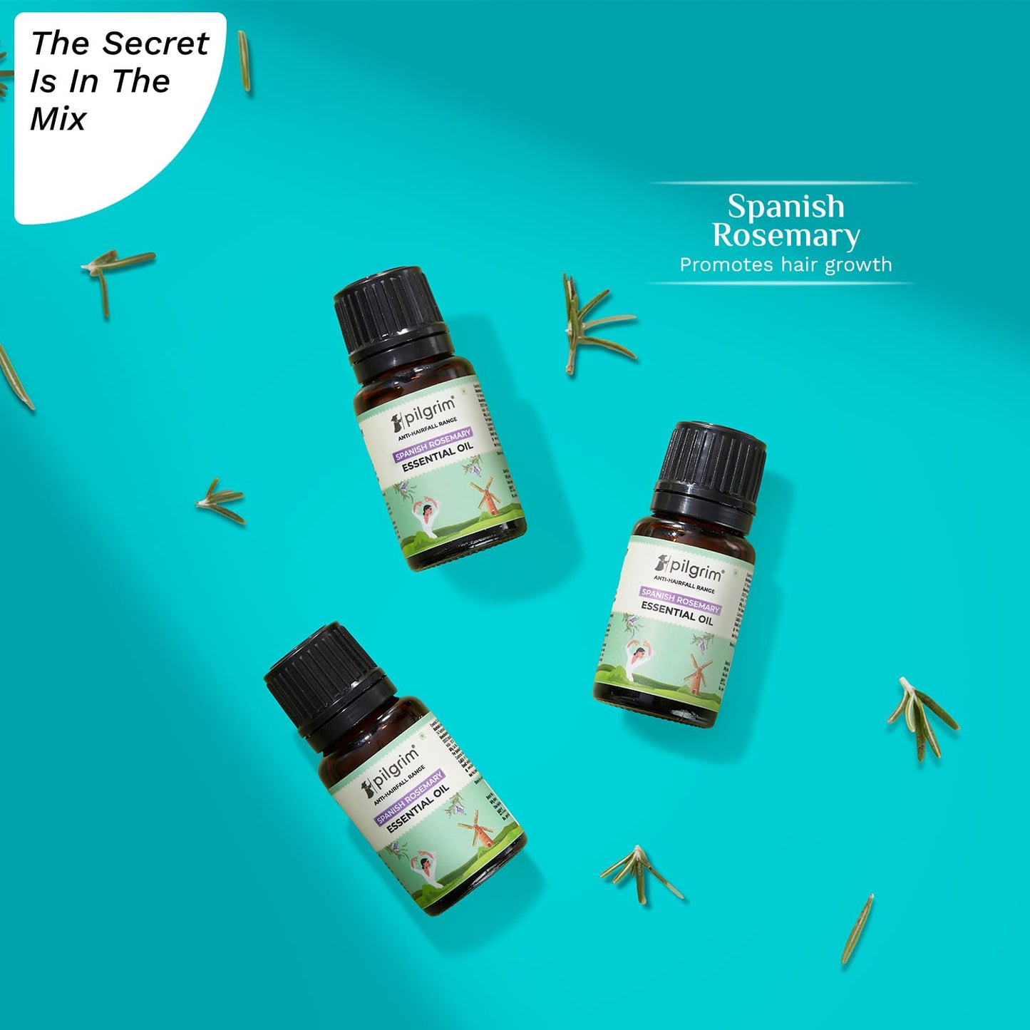 Pilgrim Spanish Rosemary Oil  Hair Strengthening 10ml